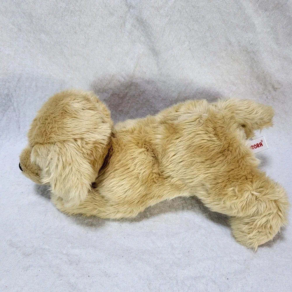 Aurora Golden Retriever Puppy Dog Plush Stuffed Animal Tan Floppy 12 Inch